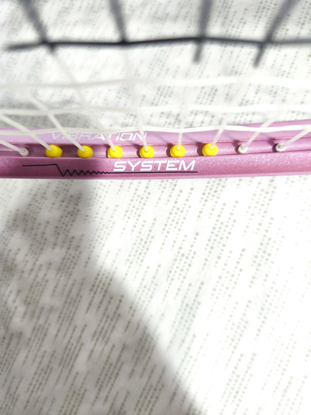 Pink Tennis Racket with White Grip - Picture 12 of 13